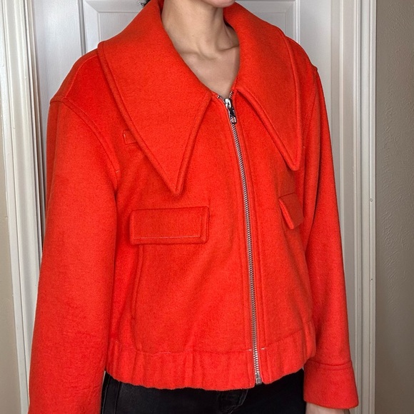 GANNI WOOL WIDE COLLAR JACKET - Picture 2 of 5